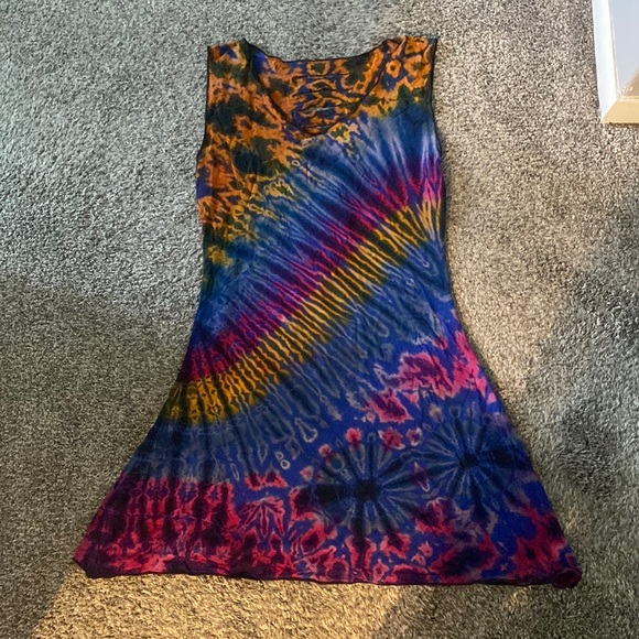 Boho Tie Dye Dress Handmade - Picture 1 of 2